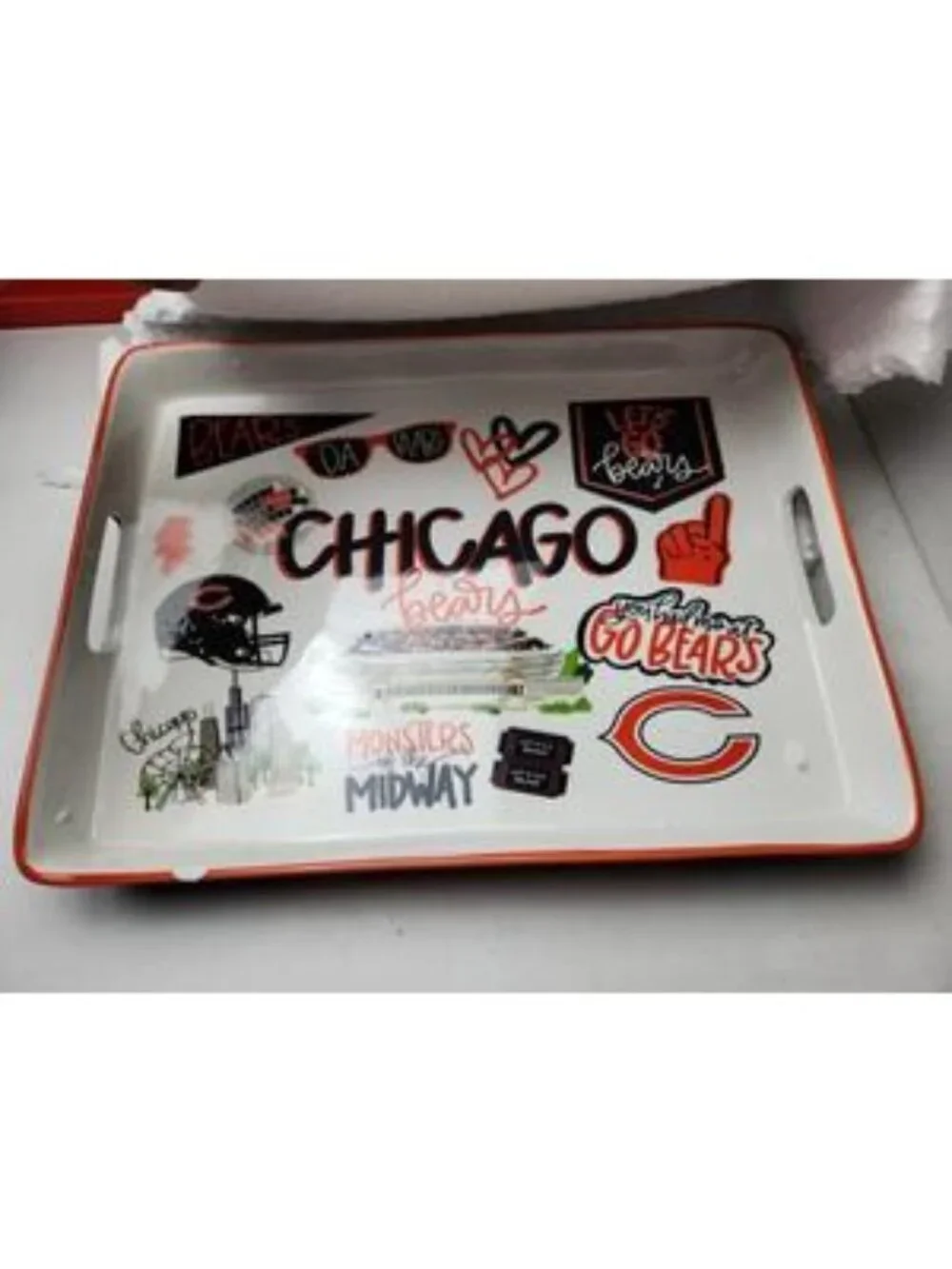 Chicago Bears Ceramic Serving Tray 16